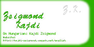 zsigmond kajdi business card